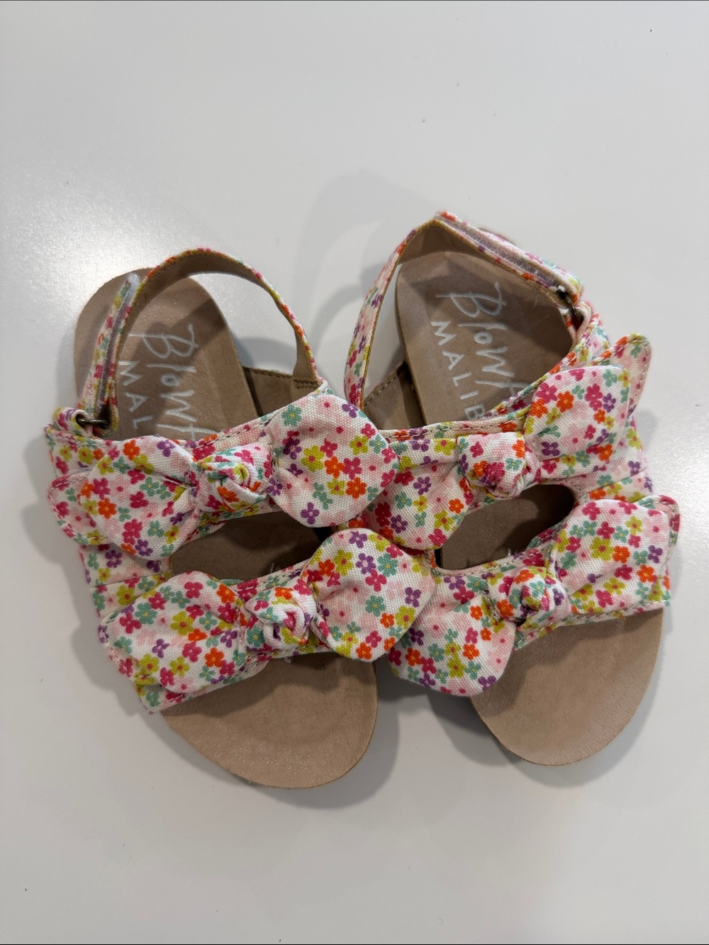 Blowfish Malibu Gal Pal Floral Bow Sandals Toddler Girls Size 9 NWOT